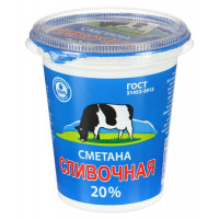 Сметана Экомилк Сливочная 20%, 315г   